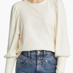 Madewell  Top Womens XS Cream Brushed Puff Sleeve Shirt Blouse Photo 0