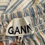 Ganni Women's Blue Babydoll Tulip Tank Top Size XS Photo 8