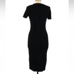 Donna Karan  Black Ribbed Bodycon Sweater Midi Dress Women’s Size Medium M Photo 3