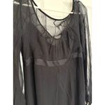 Anne Klein  Silk Dress Long Sleeve Sheer Black Cocktail Party Dress Size 6‎ Photo 1