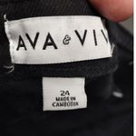 Ava & Viv  NWT Plus Size 24 Black Wide Leg High-Rise Relaxed Fit Stretch Jeans Photo 2