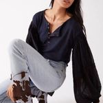 Free People  Light Magic Henley in Navy Photo 1