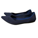 Rothy's  The Point Womens Size 6 Navy Blue Pointed Toe Recyclable Knit Flats Shoe Photo 1