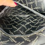 Vintage Marino orlandi large black leather tote bag purse laptop designer gold h Silver Photo 5