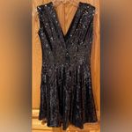 Dress the Population  Marilyn Sequin Sleeveless V-Neck Mini Dress Black Sz Large‎ Photo 13