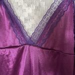 Victoria's Secret Vintage Satin Like Slip Dress Small Purple Black‎ Lace Lingerie Y2K Goth Boudoir Photo 3