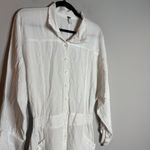 Young Fabulous and Broke Young, Fabulous & Broke white linen blend long sleeve utility jumpsuit Photo 1