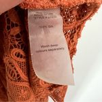 Soft Surroundings  Silk Embroidered Sequin Vest Drape Front Orange One Size Photo 5