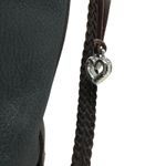 Brighton  Bucket Bag Vintage Large Crossbody Pebbled Leather Black‎ Brown Photo 3