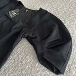 EXPRESS NEW! Black Fitted Ponte Square Neck Puff Sleeve Bodysuit Size S Photo 7