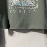 Hurley Women’s  Cropped Fleece Sunset Logo Hoodie Green Size M Photo 3