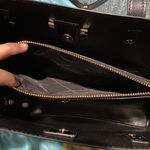 Michael Kors Black Leather Gold Accent Purse Photo 4