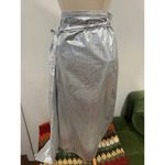 COS Womens Metallic Striped Wrap Skirt Size 12 Photo 6