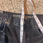 American Eagle  Mom Jeans Black Distressed Ripped Denim Womens‎ Size 4 Regular Photo 5