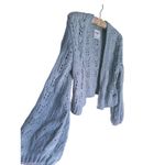 Abercrombie & Fitch Cropped Crochet Cardigan Light Blue M Y2K Vintage Grandma Photo 4