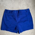 INC Royal Blue Chino Women’s Shorts size 12 flat front 4” inseam Photo 2