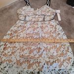 Design Lab  Size Large L Ice Blue Lace Nude Detailing NWT NEW Dress Preppy Weddin Photo 10