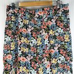 Loft  Ann Taylor Elastic Paper Bag Waist Floral Patterned Pants Women’s Large Photo 2