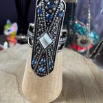 Free People  Silver Ring with Blue Accents Photo 2