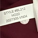 J.Crew Burgundy Ruffle-shoulder top with plaid jacquard sleeves Size Small Photo 9