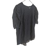 Loft  Size Small S Black Blouse Eyelet Short Sleeve Classy Business Career Photo 2