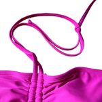 Shade & Shore  Women's Hot Pink Strappy Halter Bikini Top - Size Medium - NWT Photo 2