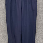 Talbots Womens Pants Size L Cropped Tie Hem Elastic Waist Soft Athleisure Dance Photo 0