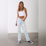 Revice Denim Revice Ex Boyfriend Light Wash High Waist Distressed Straight Leg Jeans Size 28 Photo 5