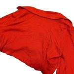 Edikted XL Red Orange Crop Top Long Sleeve Waffle Collared Festival Party Photo 7