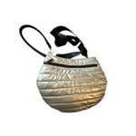 THINK ROYLN Messenger Quilted Metalic Silver Crossbody Bag, Removable Handle Photo 2
