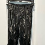 Maniere De Voir  Black Vegan Leather  Cargo Style Pants Photo 6