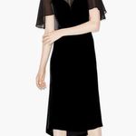 The Kooples  Velvet Dress with Muslin Insets in Black Photo 0
