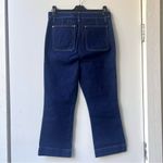 KHAITE Raquel Patch Pocket Crop Flare Jeans - Dark Blue Wash - Size 31 Photo 5