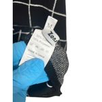 Zonsaoja Sweater Dress M Black White Mini VNeck Windowpane Plaid Holiday Batwing Size M Photo 3