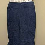 Larry Levine Blue Denim Ruffle Skirt Size 8 Photo 2