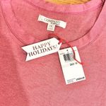 NWT Ellen Tracy "Happy Holiday" tunic top. with Pockets/Long Shirt Photo 5