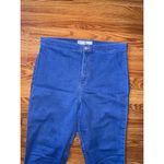 Topshop Moto Joni Blue Medium Wash High Waist Stretch Skinny Jeans Size 34 Photo 3