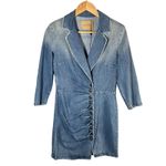 Retrofete Willa Dress Light Wash Denim Blue Size Medium Distressed Photo 1