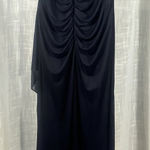 XScape  Beaded Formal Event Dress 12 Evening Gown Elegant Sequin Ruched Sexy Blue Photo 0