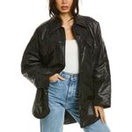 ALC Frank NWT A.L.C. Shane Jacket Shacket Black‎ Size MEDIUM Photo 0