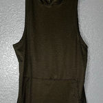 We1Fit Women’s Sleeveless Hoodie Tank Top Size Small – Olive Green Textured Acti Brown Photo 0