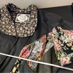 Vintage Paris Sport Club Black Leather Floral Patchwork Jacket Large Boho Photo 10