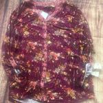 Women’s Farmers Market Button down Blouse Size 2x NWT Red Photo 0
