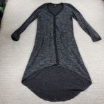 Red 23 Longline Cardigan Sweater Leather Sleeve Contrast Black Made USA Women M Size M Photo 15