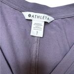 Athleta  Womens S Crossover Ruched Top Cinch Drawstring Shirt V-Neck Long Sleeve Photo 2