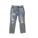 Judy Blue  Distressed Cotton Blend  Light Wash Ankle Jeans Size 14W Photo 2