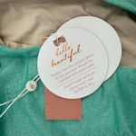 PQ SWIM PILYQ Bikini Bottoms SZ Large NWT Divine Tie Side Full Aqua Blue Shimmer Photo 6