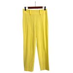 BCBGMAXAZRIA  Preppy Professional Yellow Pintuck Ankle Dress Pants Size Small Photo 2