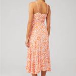 MINKPINK  Orange Floral Midi Dress Photo 3