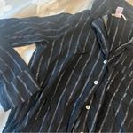 Victoria's Secret  Black Striped Pajama Top Photo 1